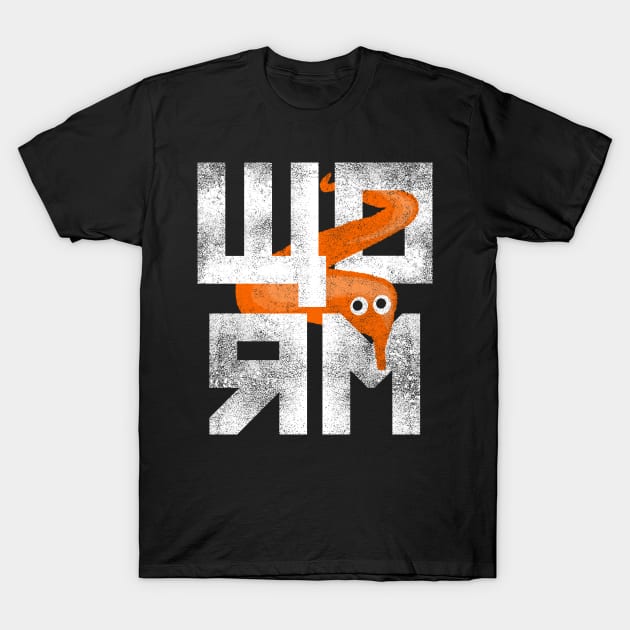 Orange Worm On A String Meme Retro Style Magic Fuzzy Worm T-Shirt by YourGoods